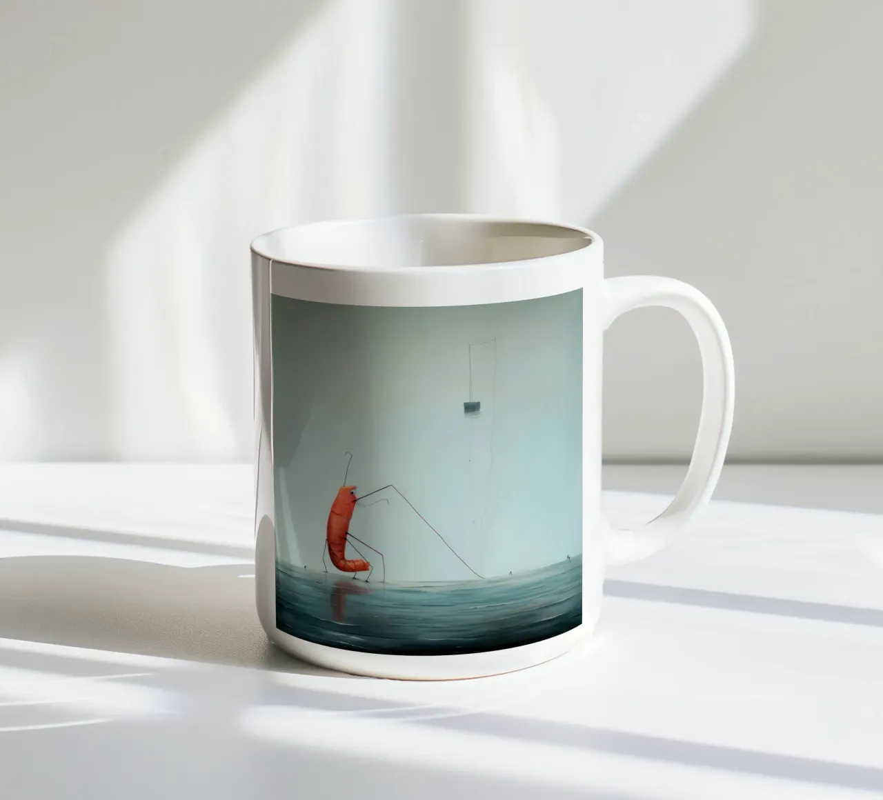 Gambero minimo 2 tazza in ceramica da Minimal Animal Art