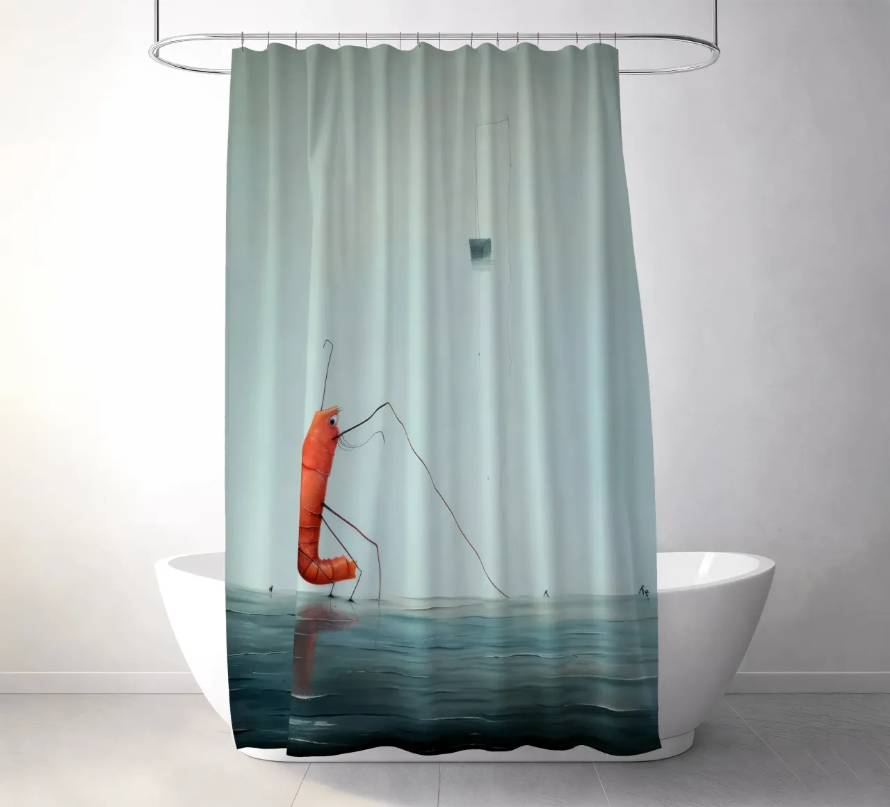 Gambero minimo 2 tenda da doccia da Minimal Animal Art
