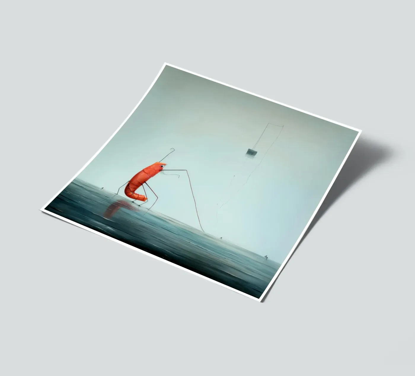 Minimum Prawn planche autocollant de Minimal Animal Art