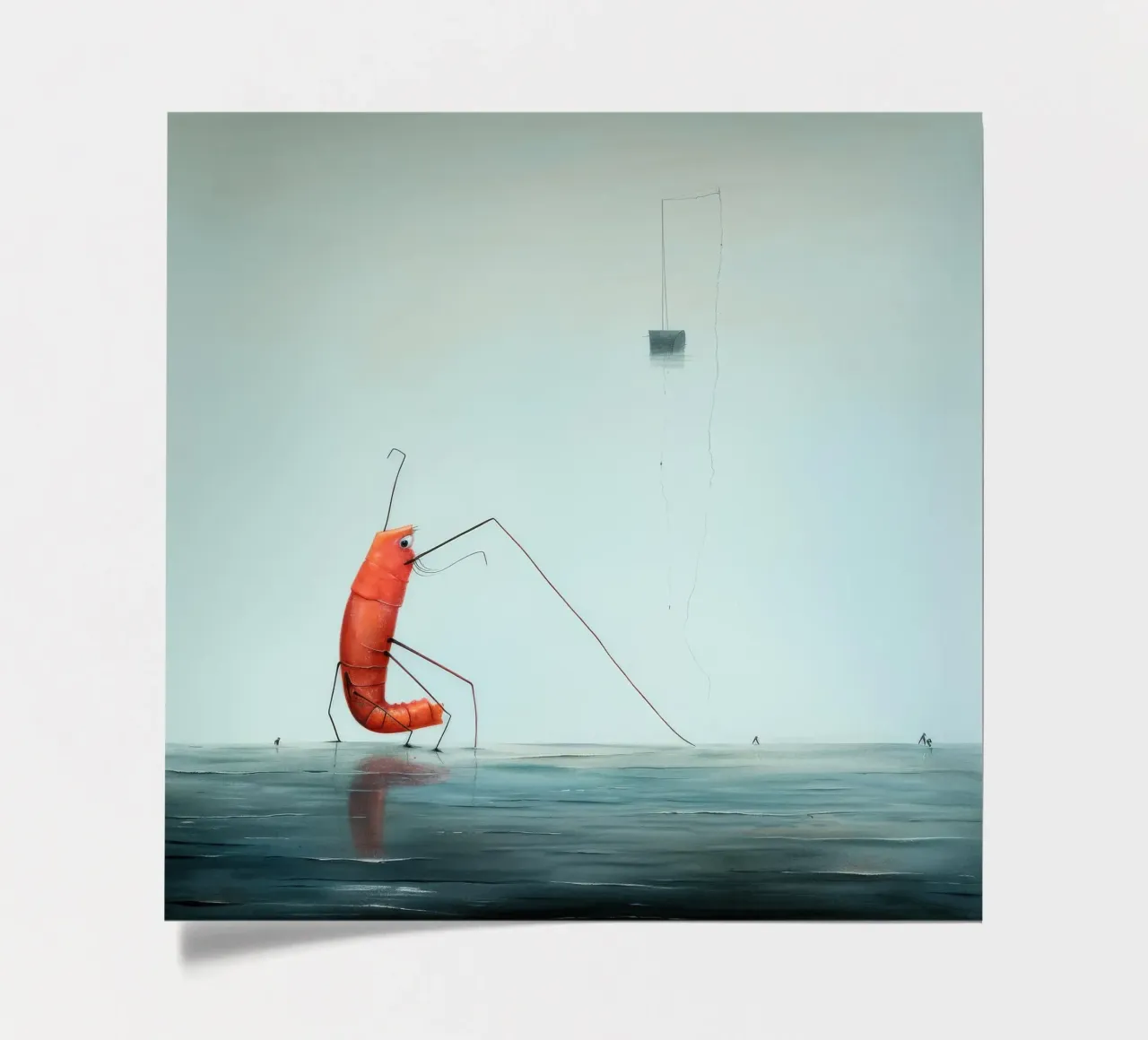 Minimum Prawn sticker sheet by Minimal Animal Art