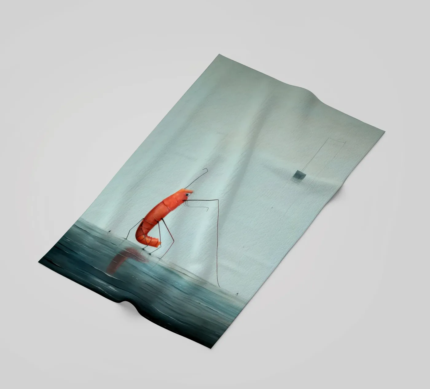 Minimum Prawn Strandtuch von Minimal Animal Art