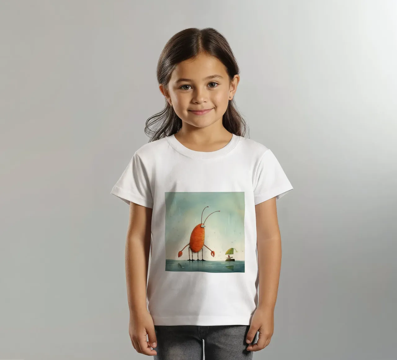Minimo gambero t-shirt bambini da Minimal Animal Art