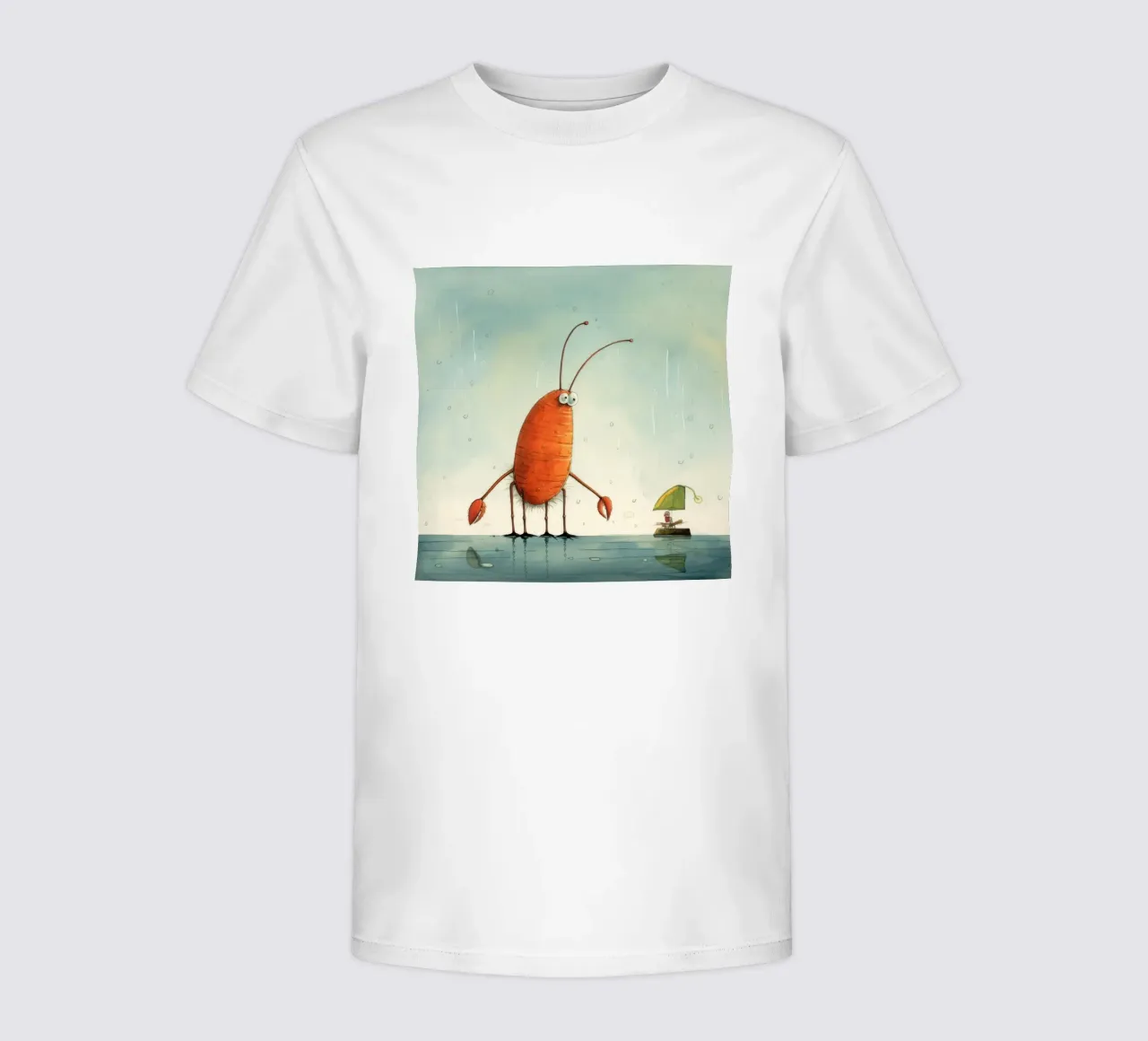 Minimo gambero t-shirt bambini da Minimal Animal Art