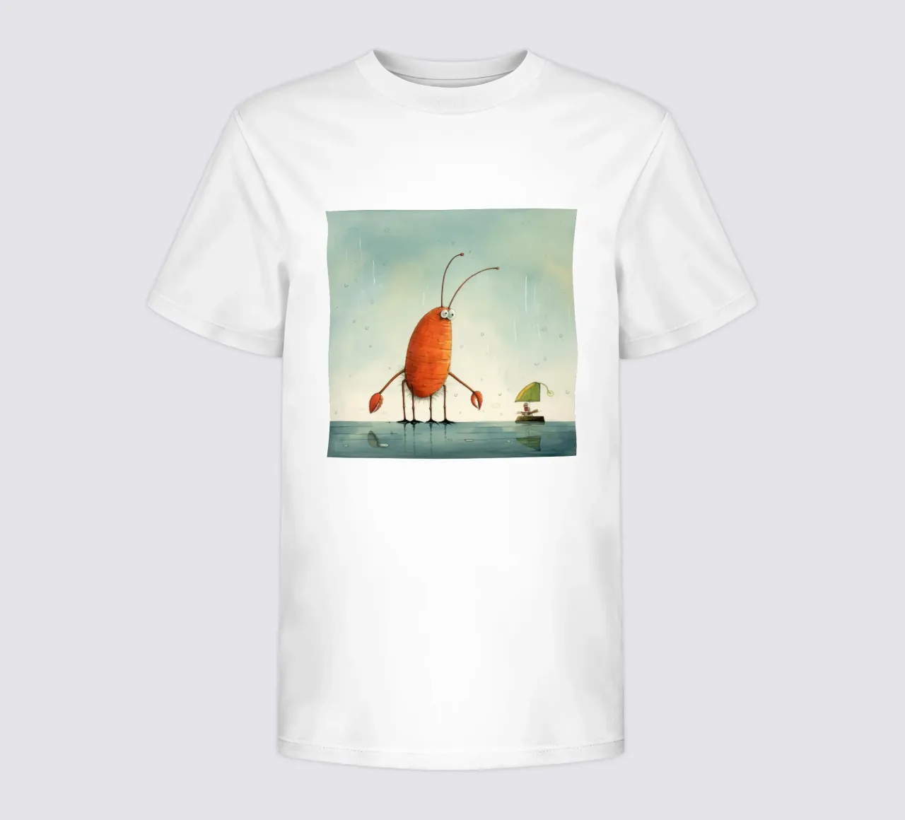 Minimo gambero t-shirt bambini da Minimal Animal Art