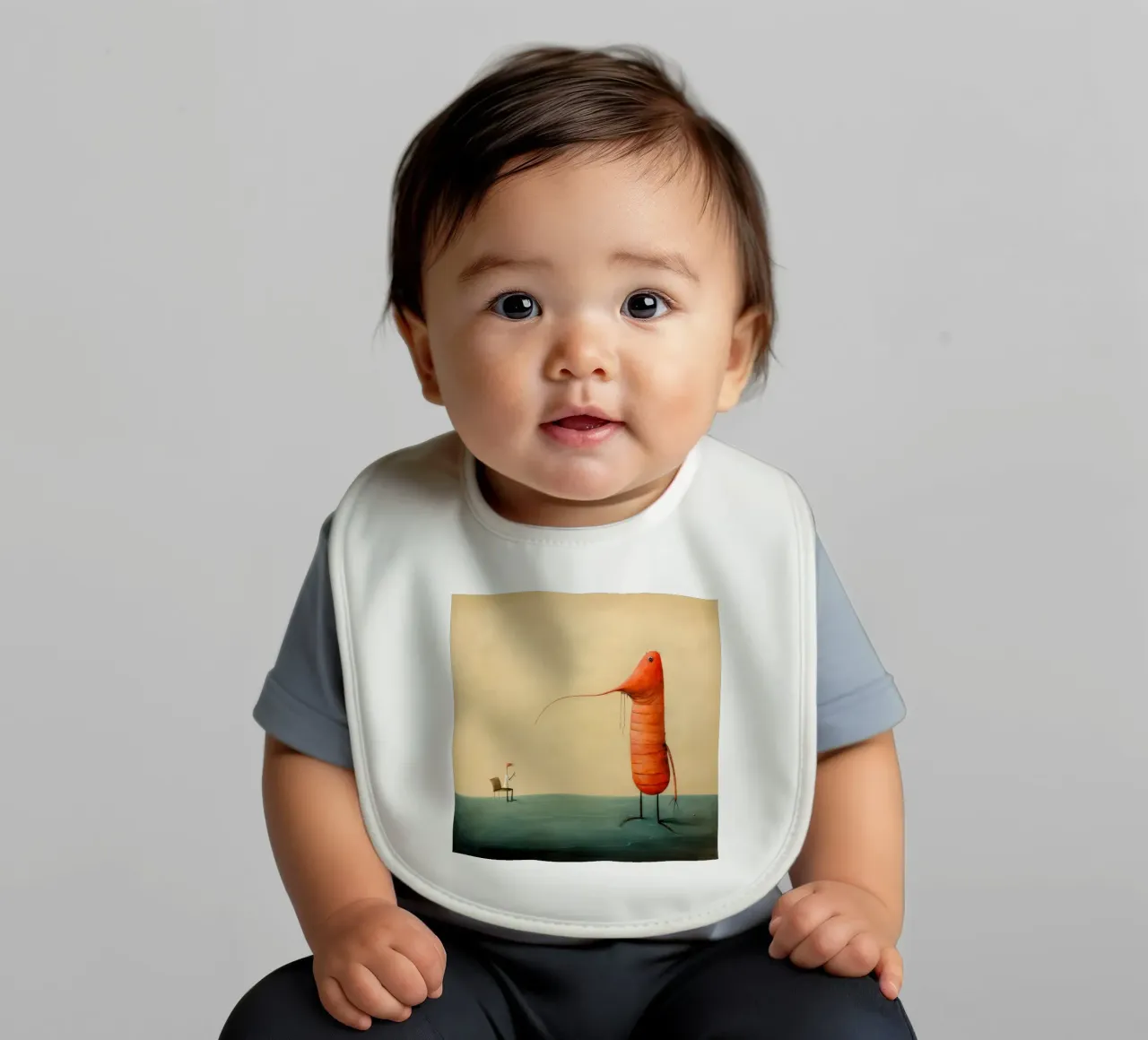 Minimo gambero bavaglino da Minimal Animal Art