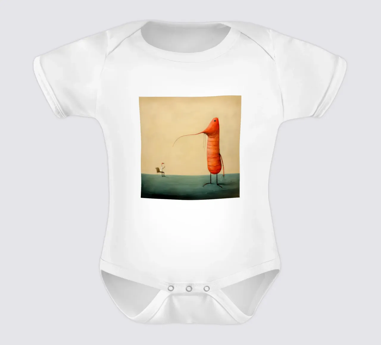 Gambero minimo 4 body neonato maniche corte da Minimal Animal Art
