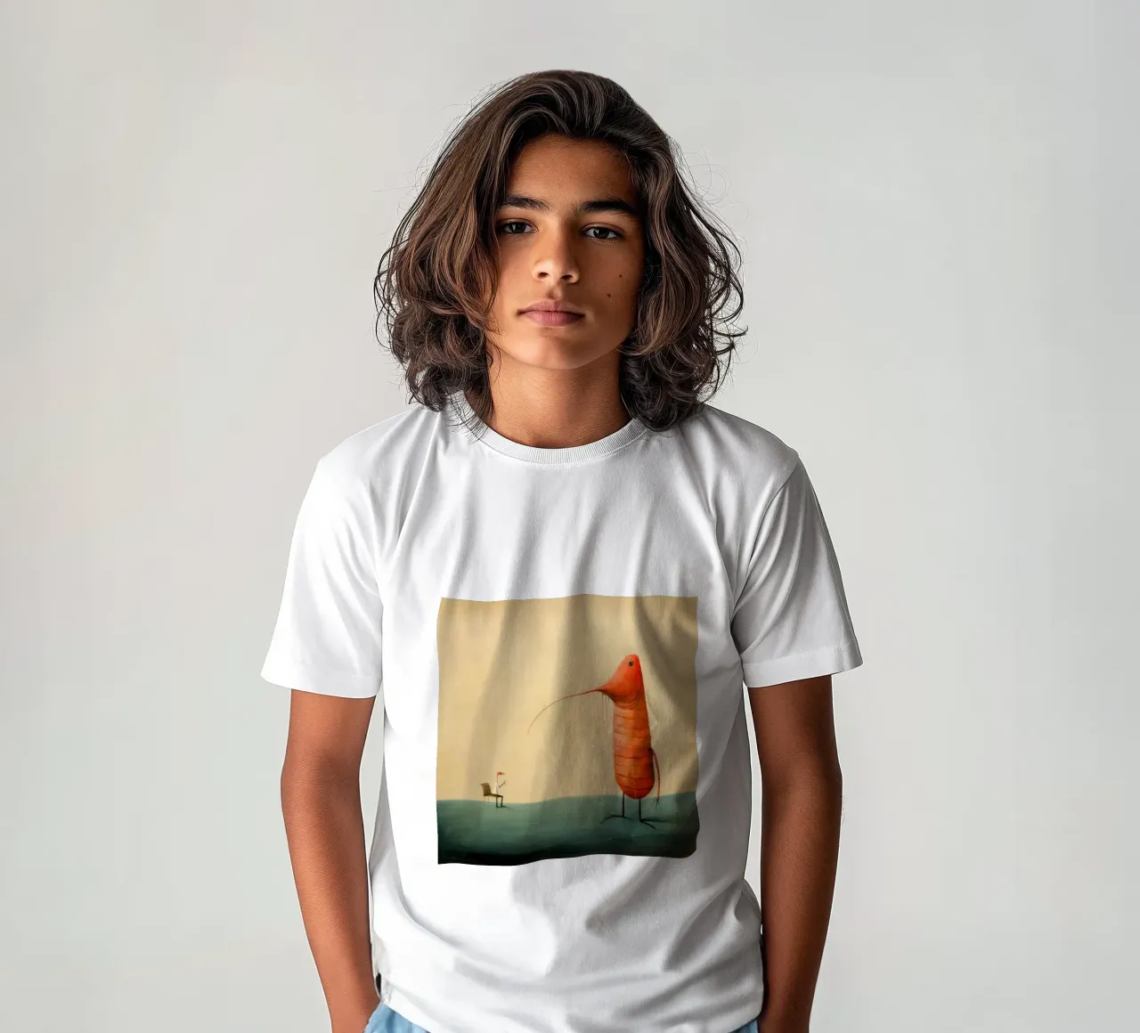 Minimo gambero t-shirt bambini da Minimal Animal Art