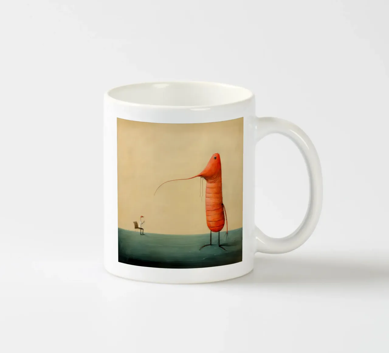 Gambero minimo 4 tazza in ceramica da Minimal Animal Art