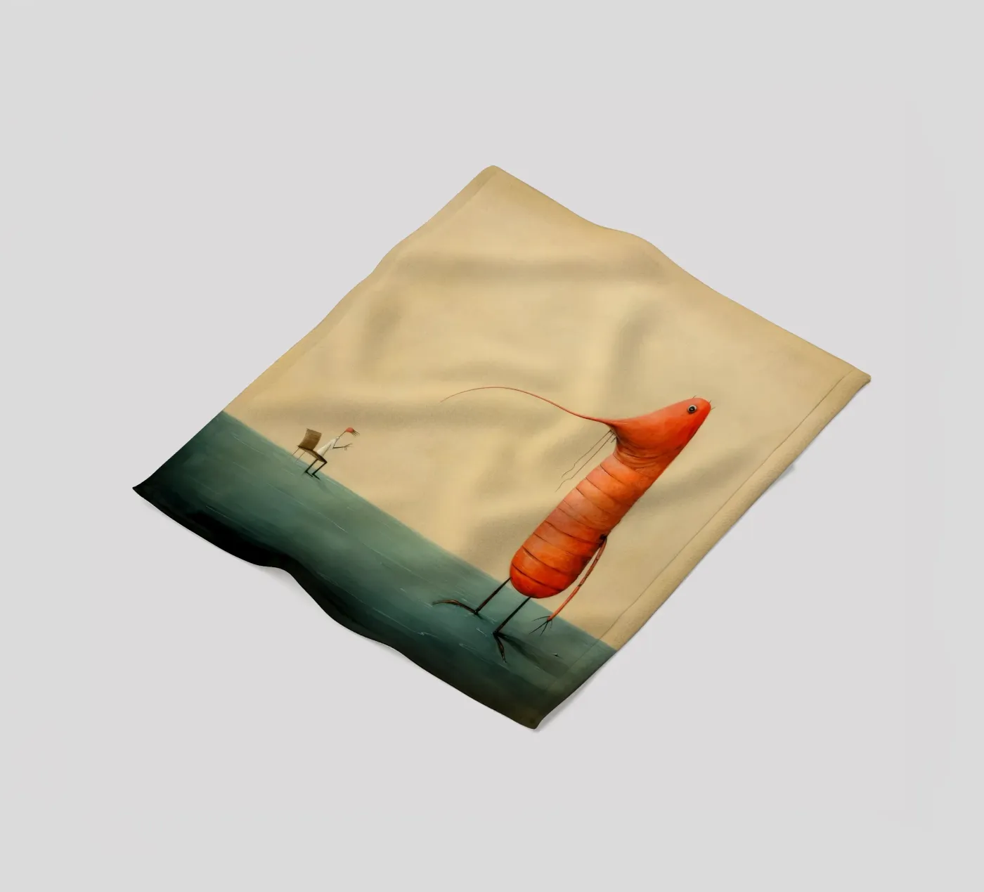 Minimum Prawn plaid polaire de Minimal Animal Art