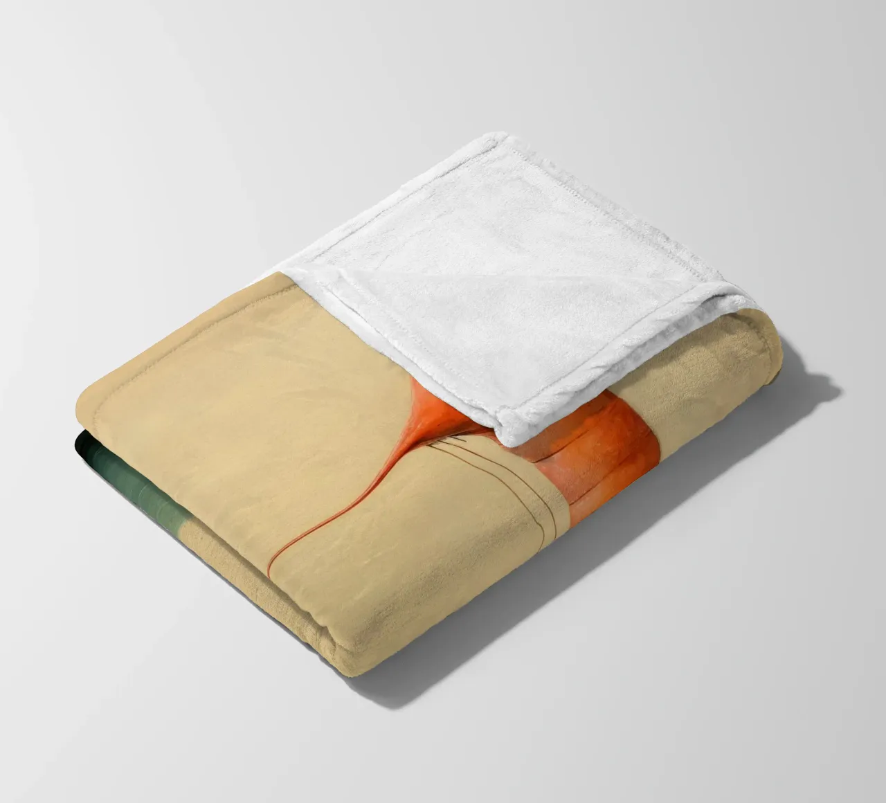 Minimal Garnele Fleecedecke von Minimal Animal Art