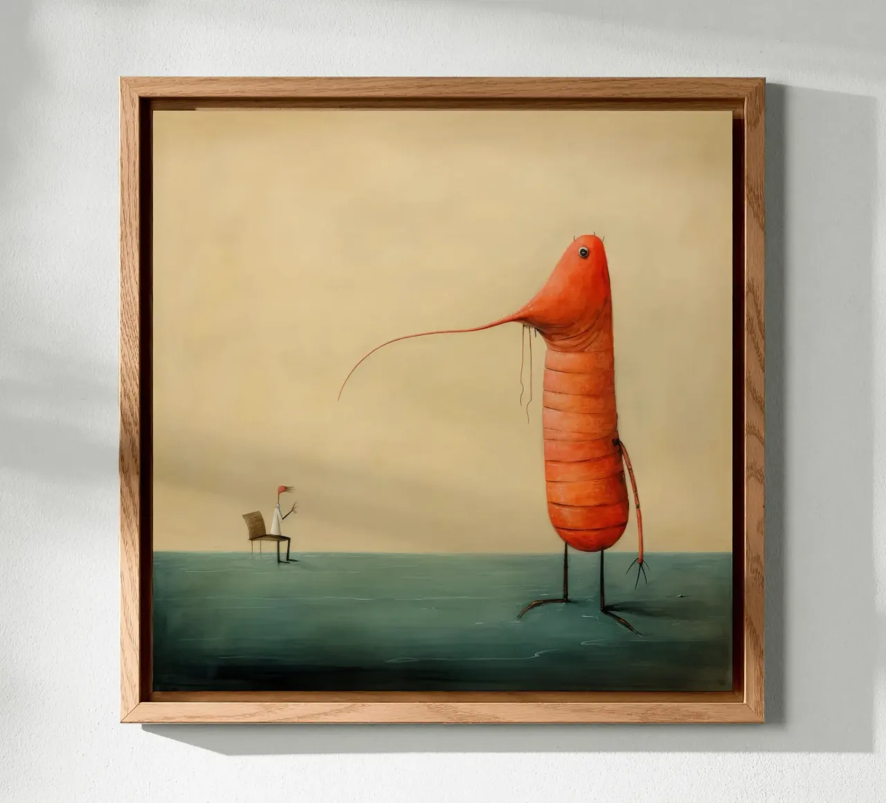 Gambero minimo 4 alluminio dibond da Minimal Animal Art