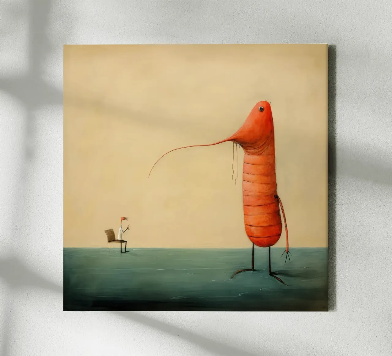 Minimo gambero tela da Minimal Animal Art