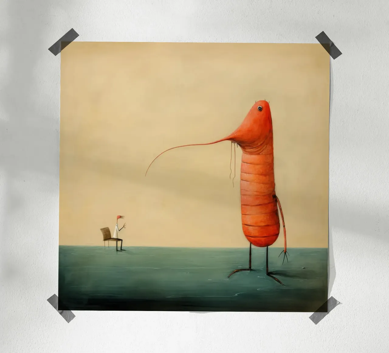 Gambero minimo 4 poster da Minimal Animal Art