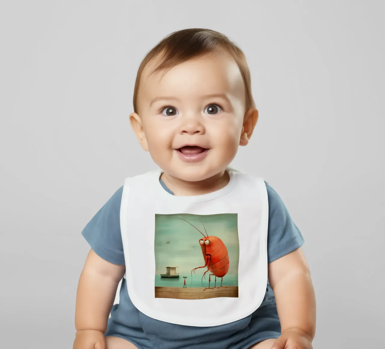 Minimo gambero bavaglino da Minimal Animal Art