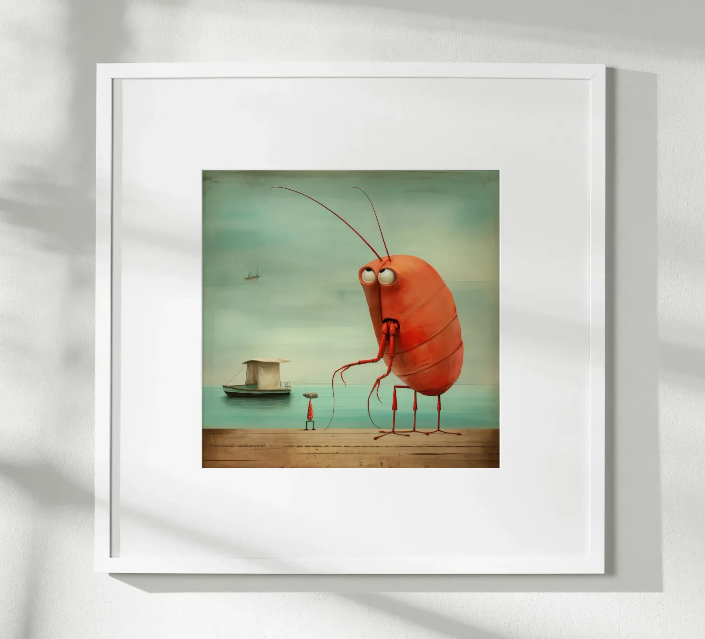 Minimum crevette poster de Minimal Animal Art