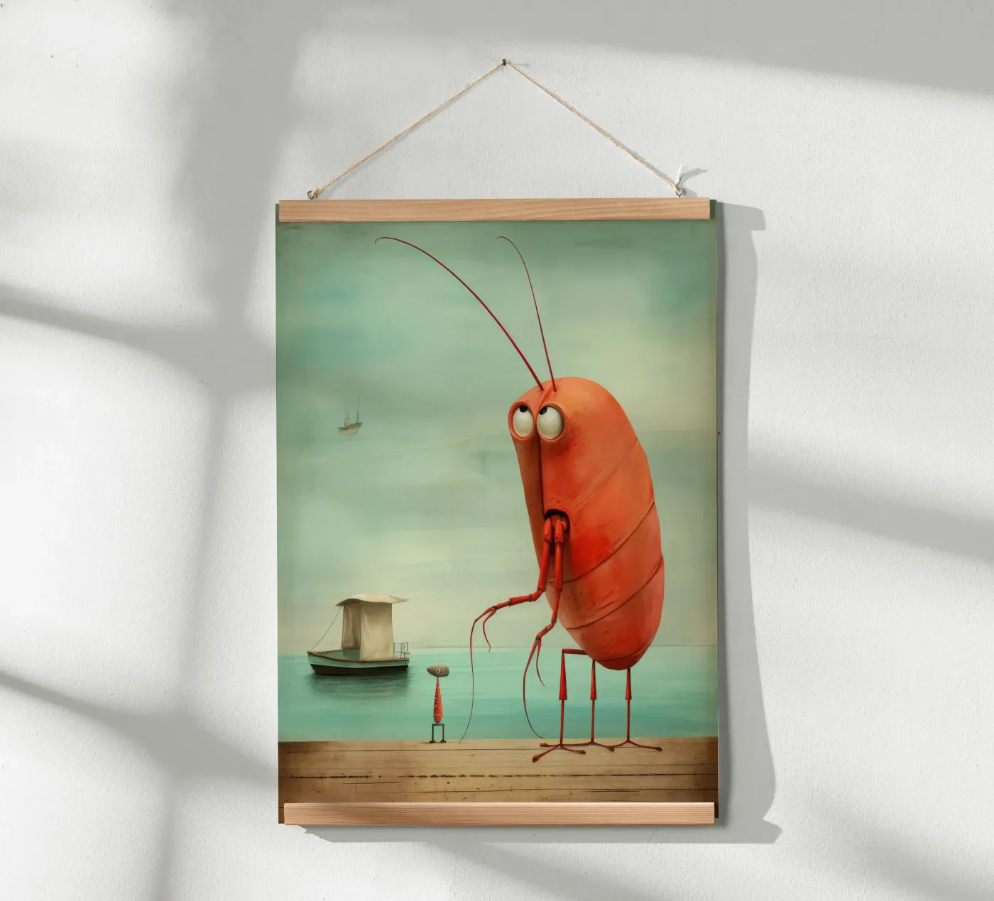 Minimum crevette poster de Minimal Animal Art