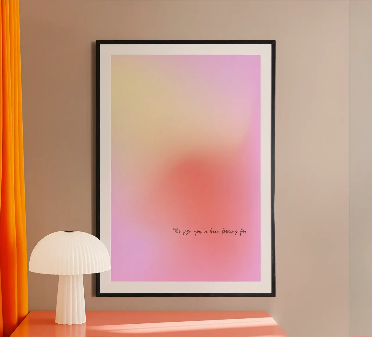 The Sign Poster mit Aluminium Rahmen von thewalllab