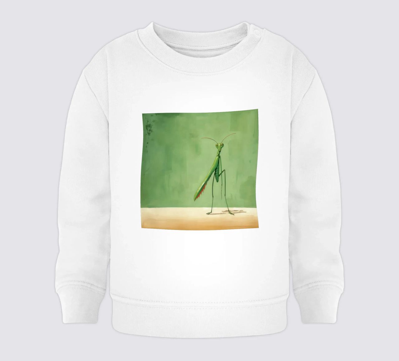Mantide religiosa minima 2 felpa neonato da Minimal Animal Art