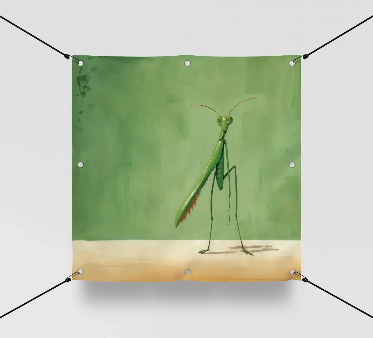 Mantide religiosa minima 2 telo in pvc da Minimal Animal Art