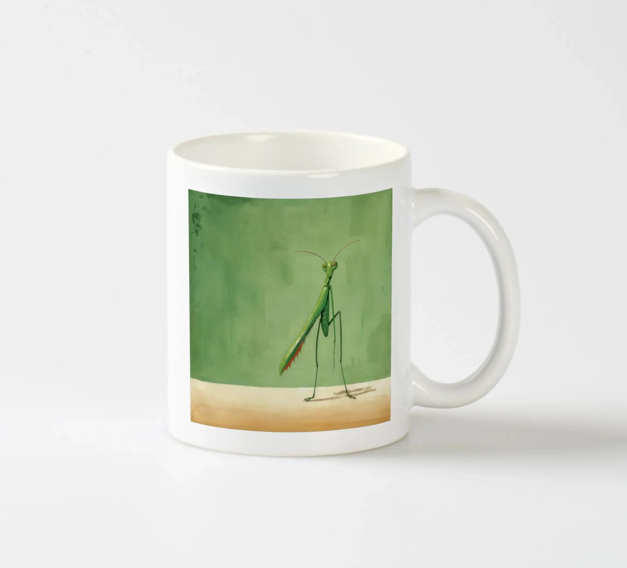 Mantide religiosa minima 2 tazza in ceramica da Minimal Animal Art
