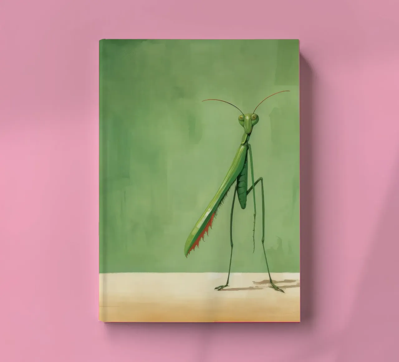 Minimal Praying Mantis 2 notebook by Minimal Animal Art