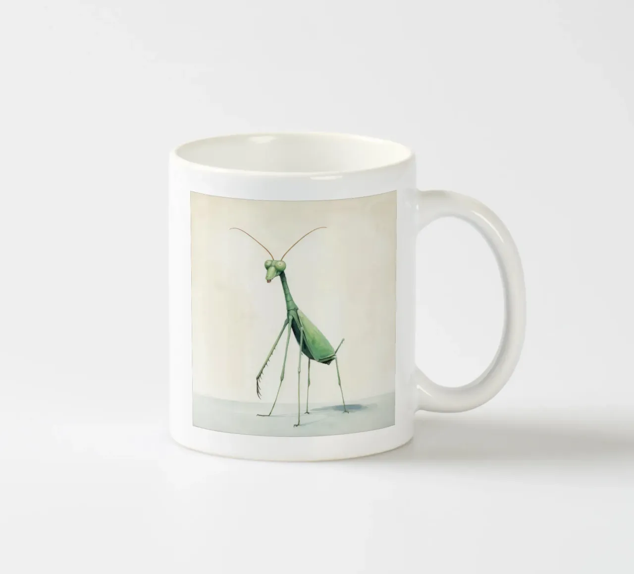 Minimale Gottesanbeterin 3 Keramik Tasse von Minimal Animal Art