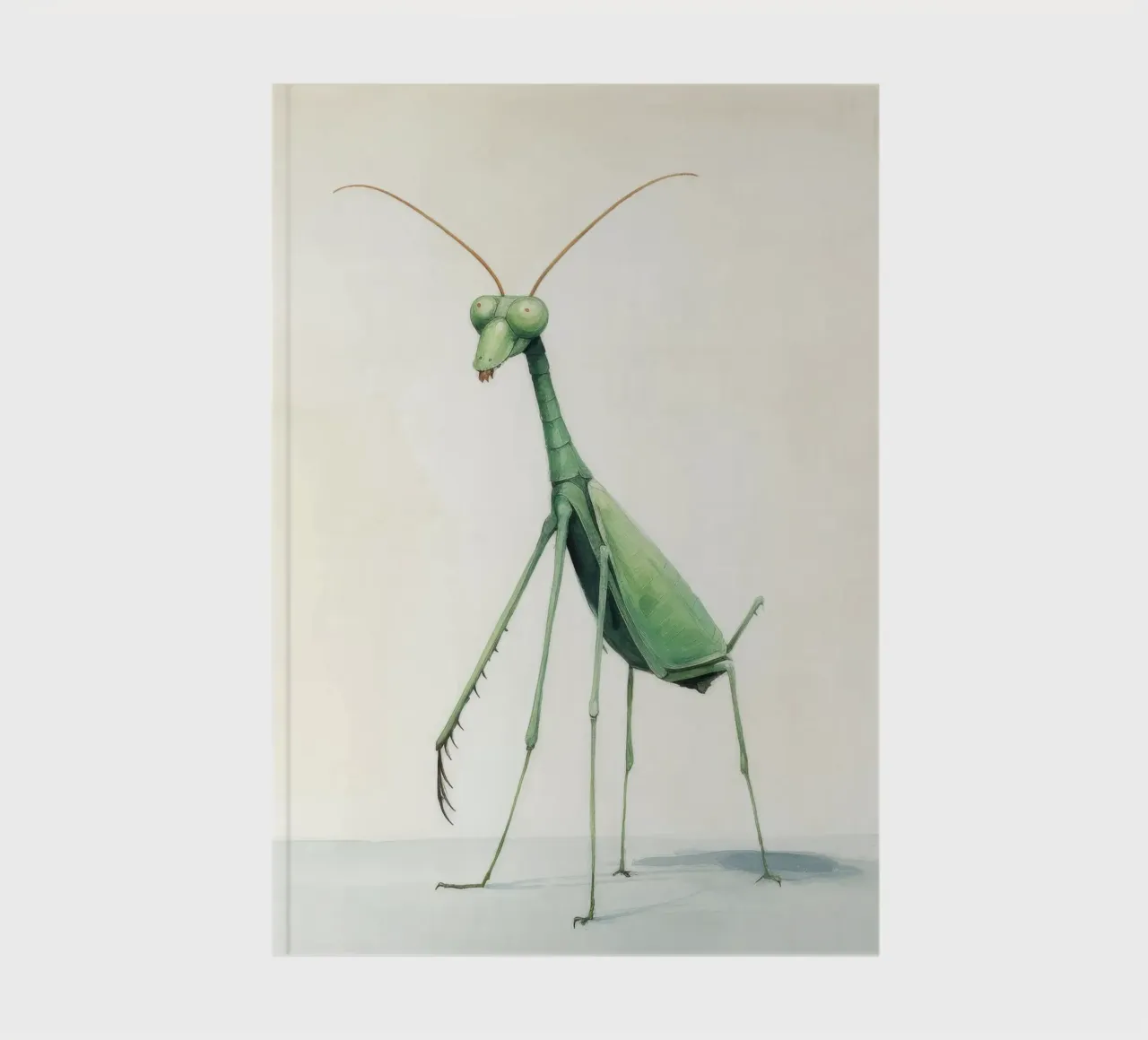 Minimal Praying Mantis 3 notebook by Minimal Animal Art