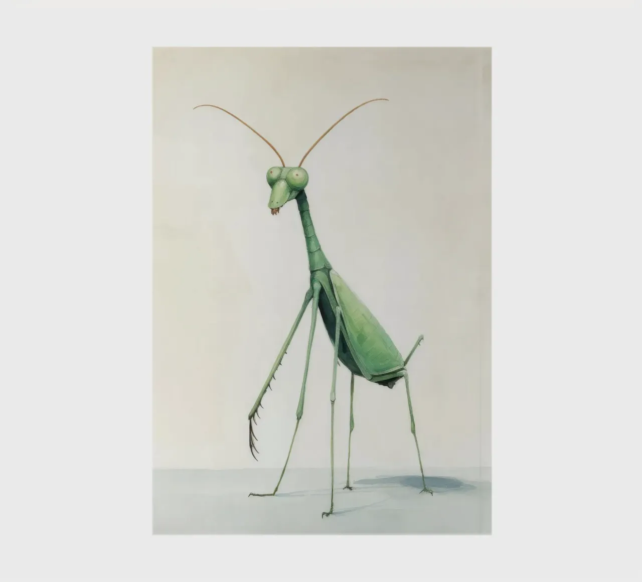 Minimal Praying Mantis 3 notebook by Minimal Animal Art