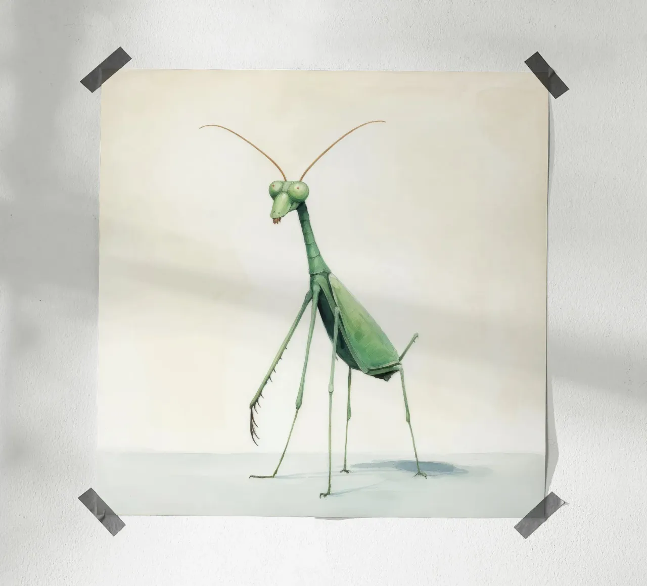 Mantide religiosa minima 3 poster da Minimal Animal Art