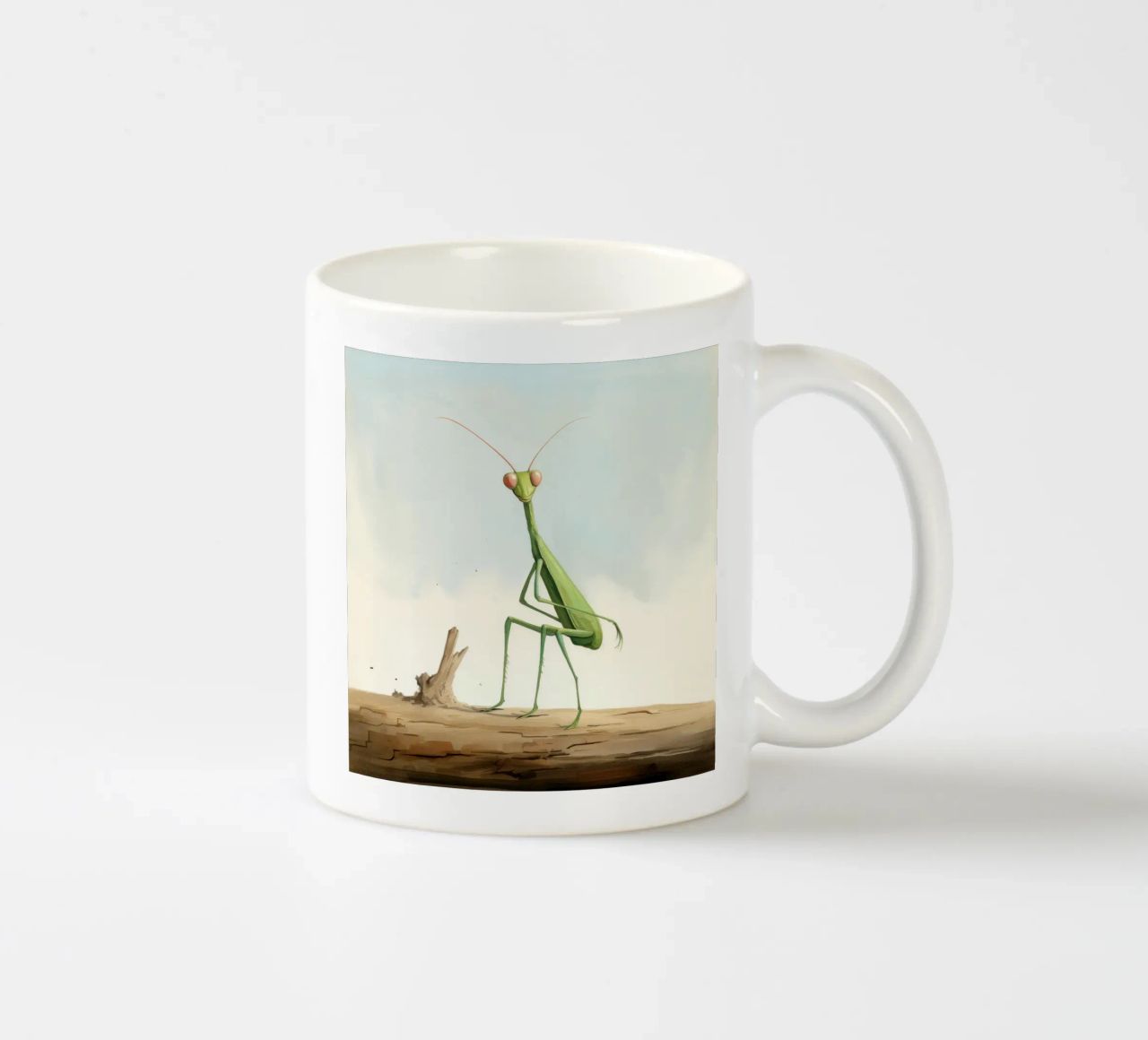 Mantide religiosa minima 4 tazza in ceramica da Minimal Animal Art