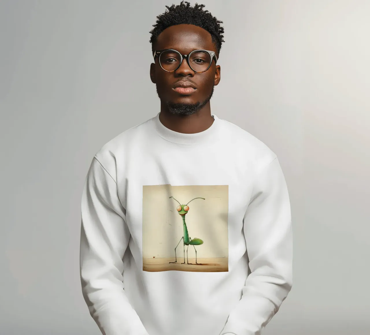 Mantis religiosa mínima 1 sudadera de Minimal Animal Art