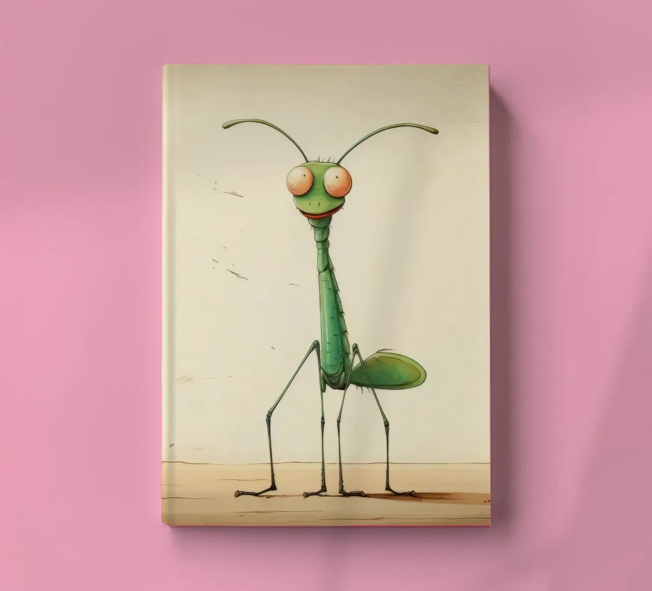 Minimal Praying Mantis 1 notebook by Minimal Animal Art