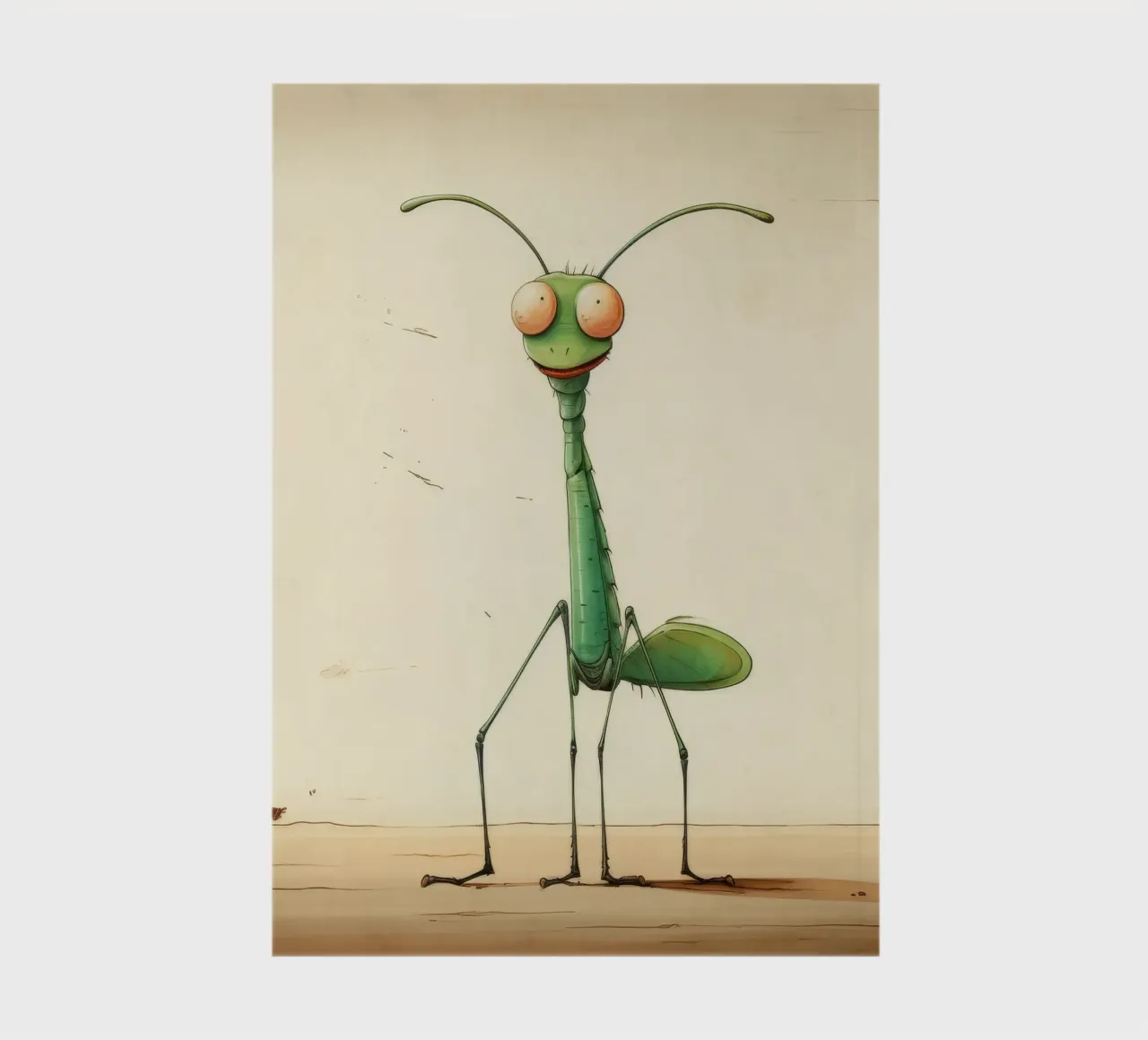 Minimal Praying Mantis 1 notebook by Minimal Animal Art