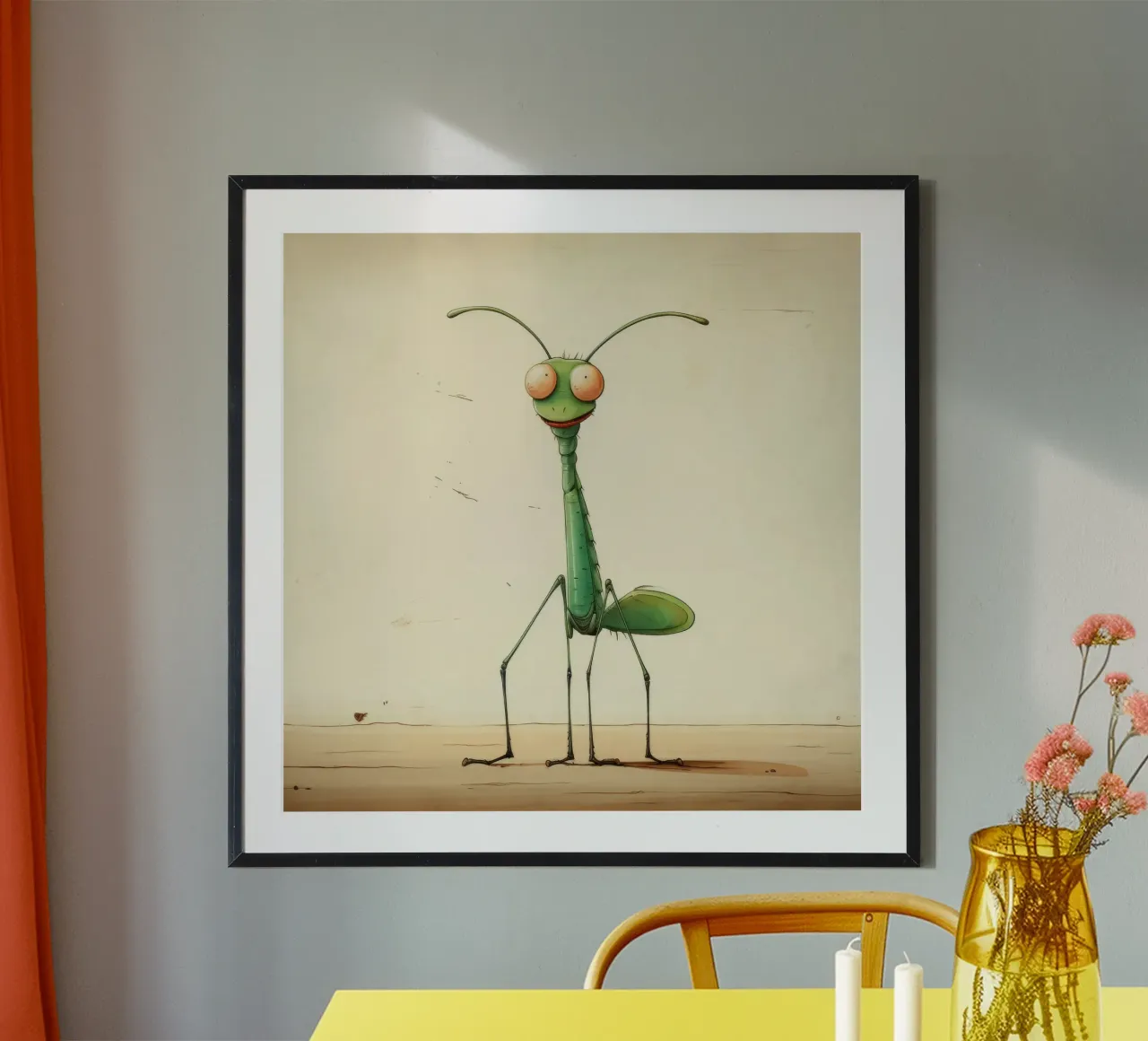 Mantide religiosa minima 1 poster da Minimal Animal Art