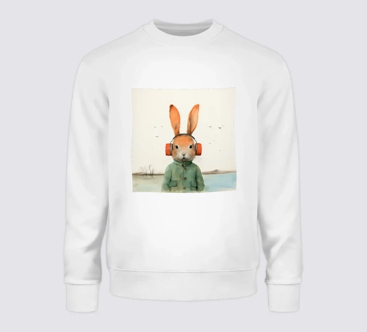 Coniglio minimo 2 felpa da Minimal Animal Art