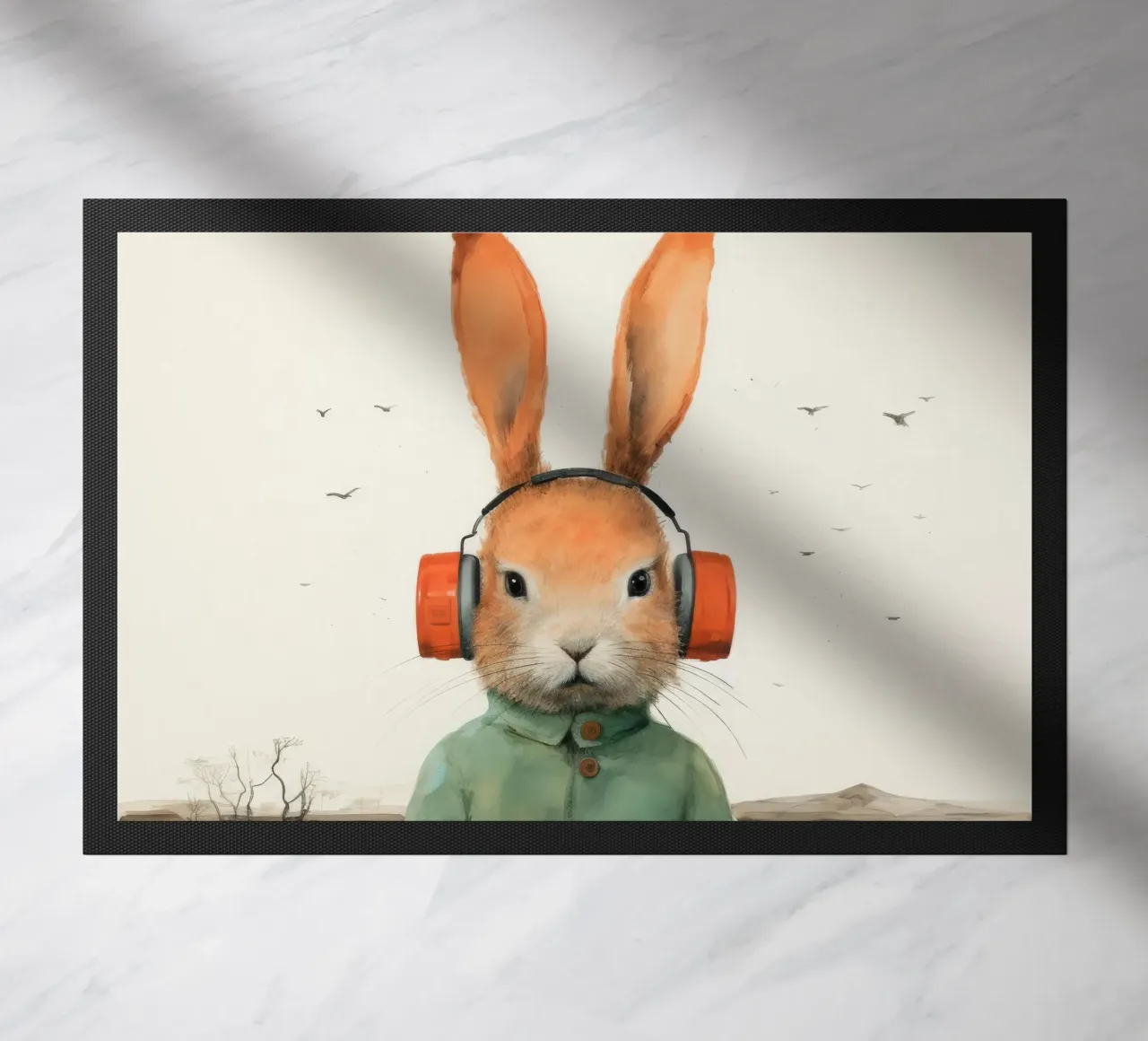 Coniglio minimo 2 zerbino da Minimal Animal Art