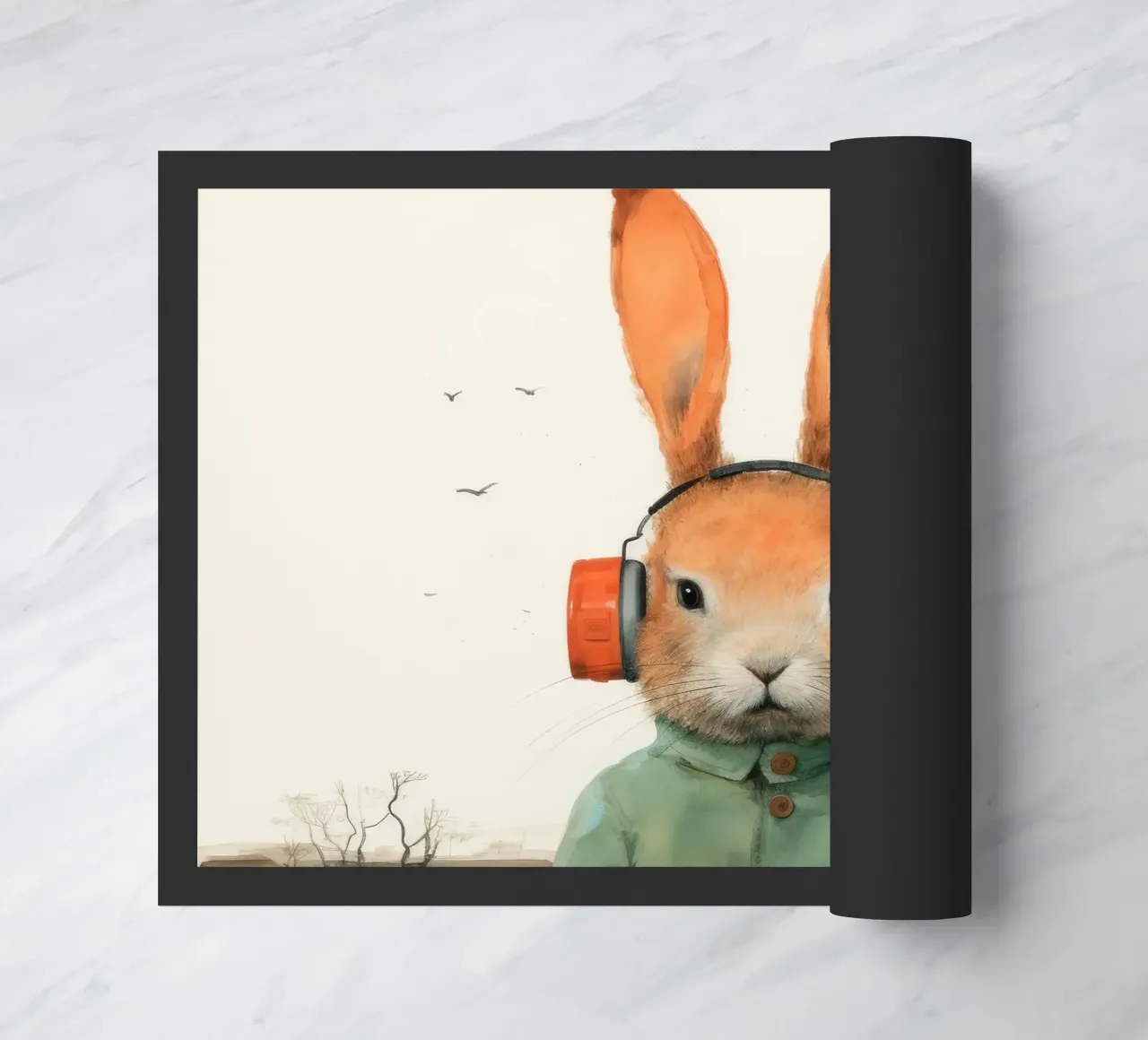 Coniglio minimo 2 zerbino da Minimal Animal Art