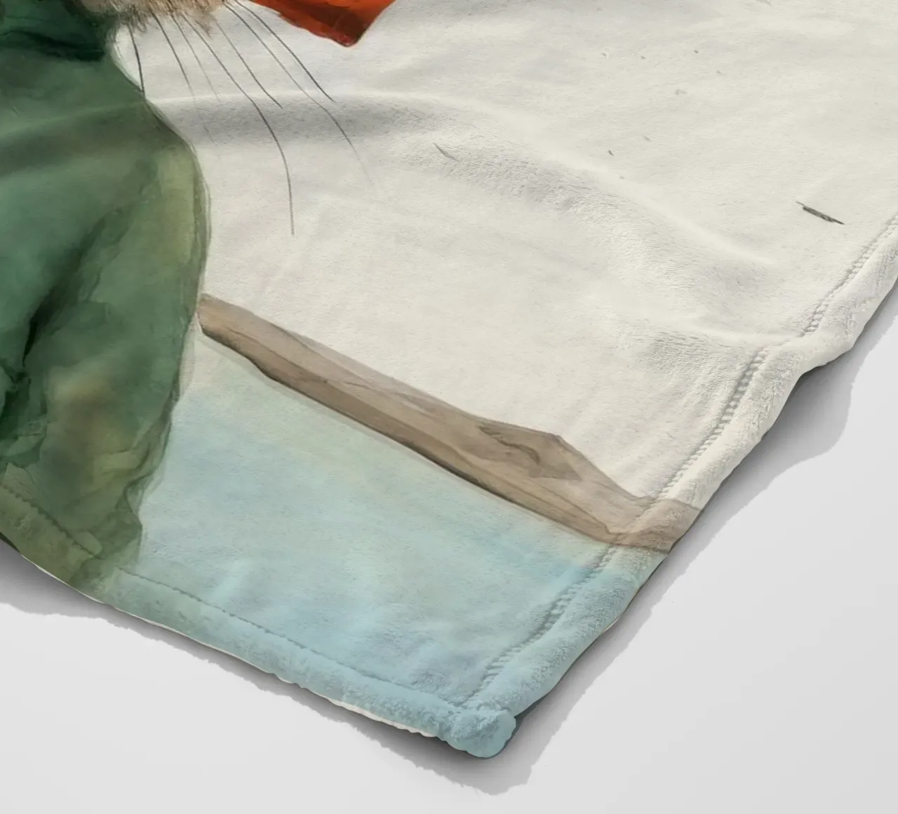Coniglio minimo 2 coperta in pile da Minimal Animal Art