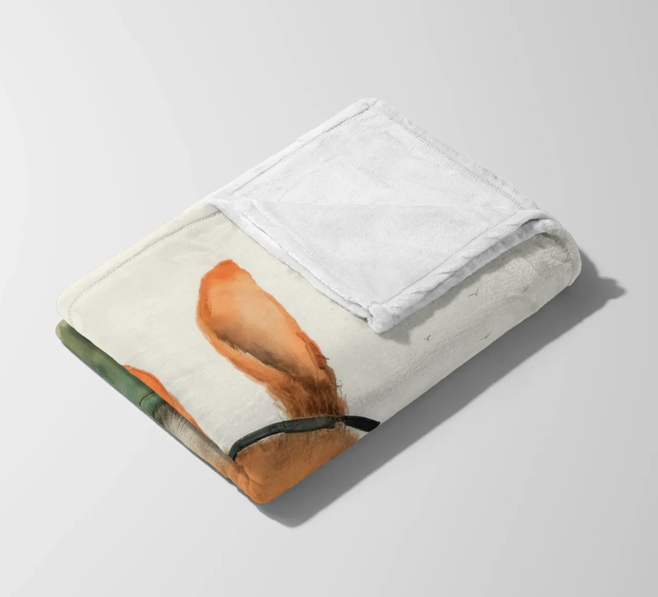 Coniglio minimo 2 coperta in pile da Minimal Animal Art