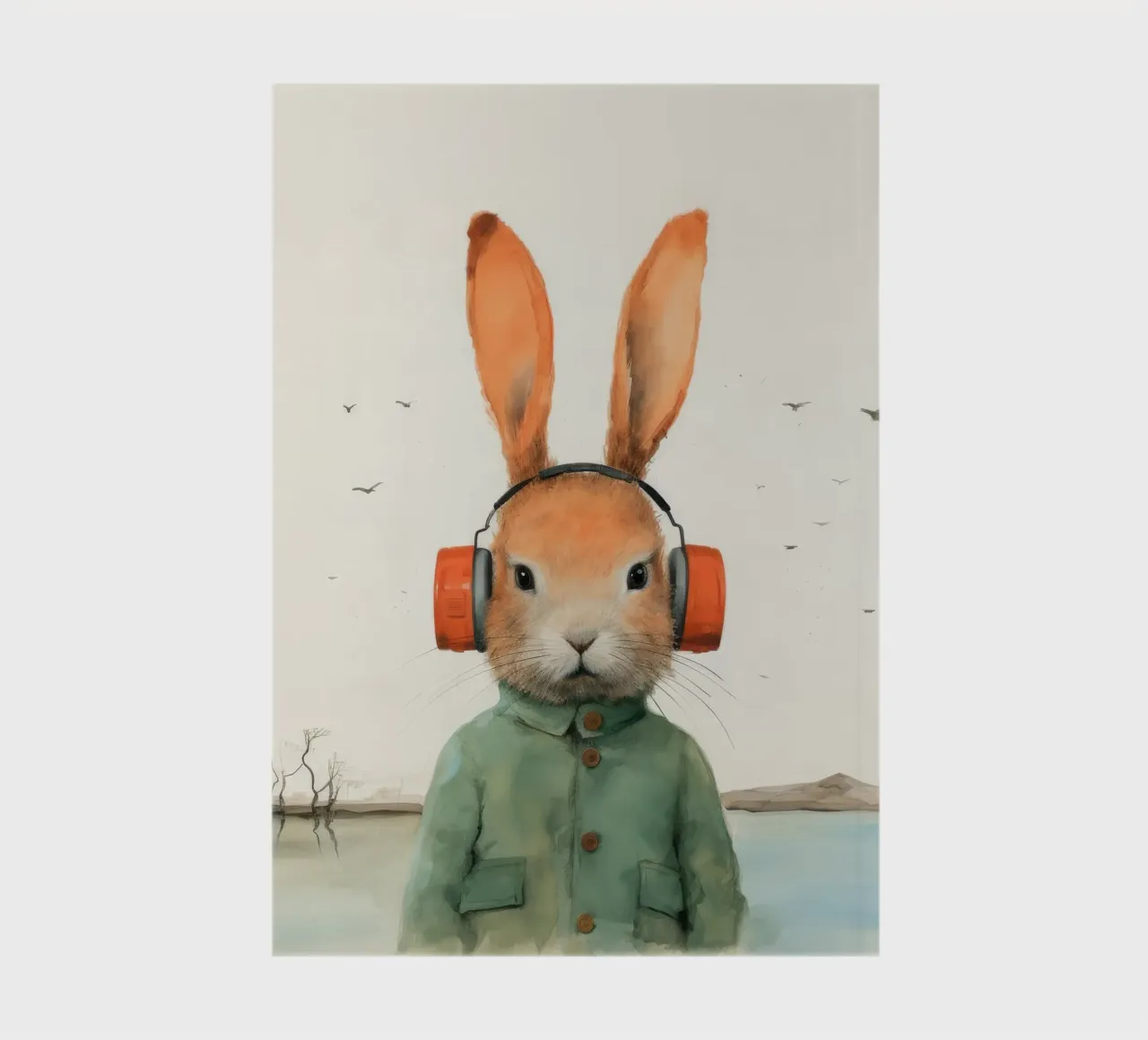 Minimaal konijn 2 notitieboek van Minimal Animal Art