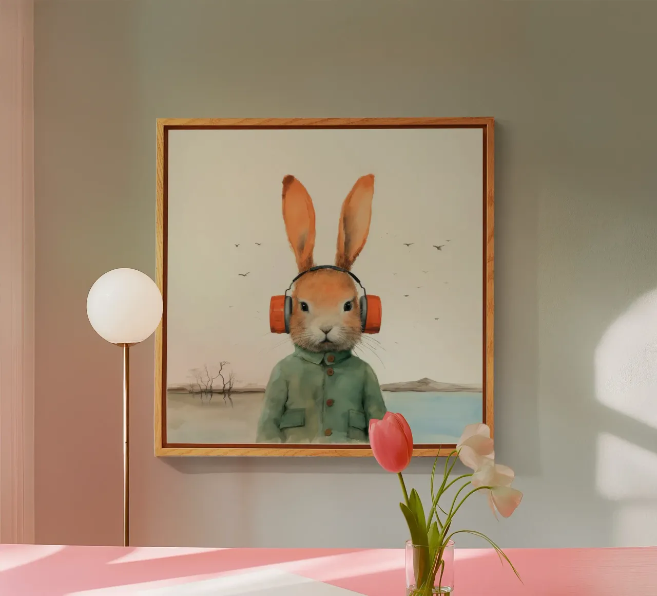 Coniglio minimale plexiglass da Minimal Animal Art