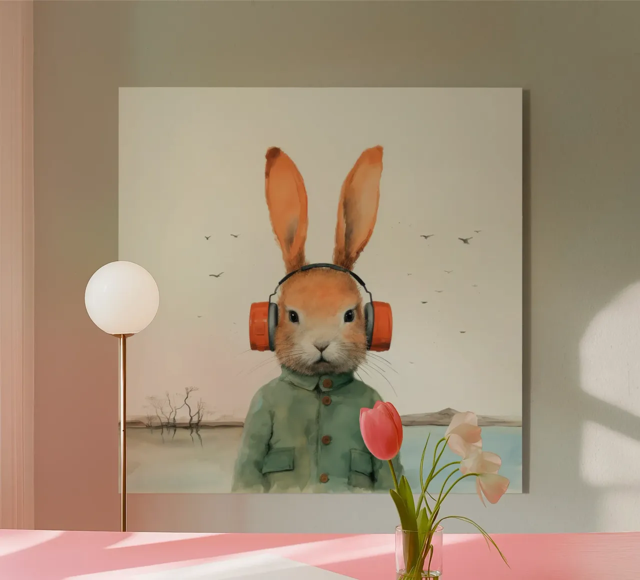 Coniglio minimale plexiglass da Minimal Animal Art