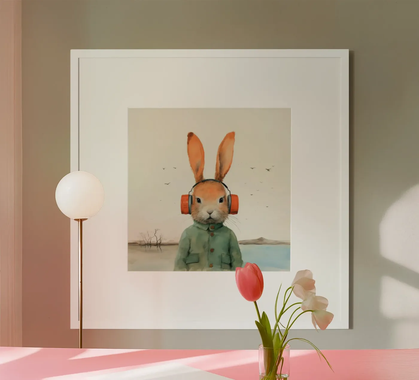 Minimal Rabbit poster by Minimal Animal Art