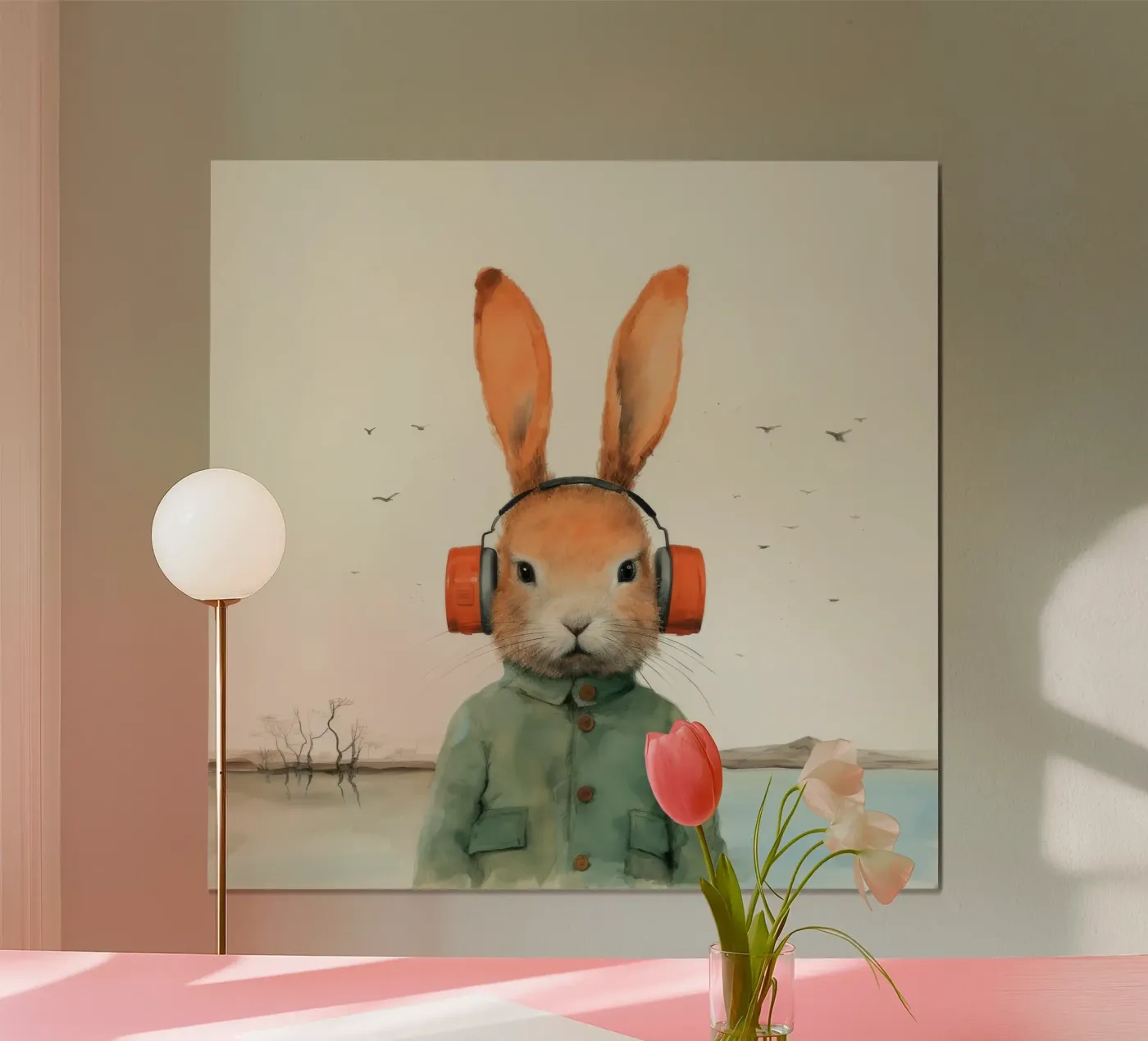 Minimal Rabbit poster by Minimal Animal Art