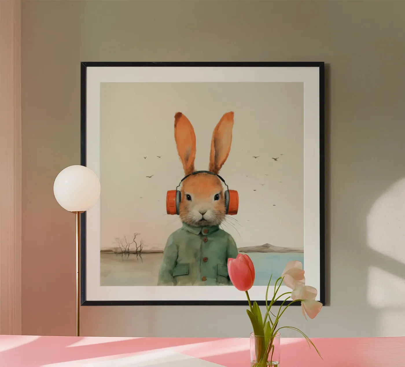 Minimal Rabbit poster by Minimal Animal Art