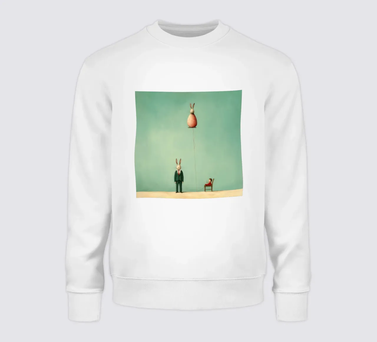 Minimal Rabbit 3 sweatshirt by Minimal Animal Art