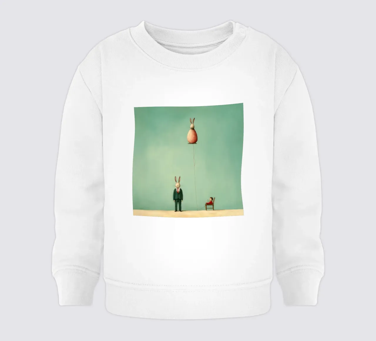 Minimal Rabbit 3 baby sweatshirt by Minimal Animal Art