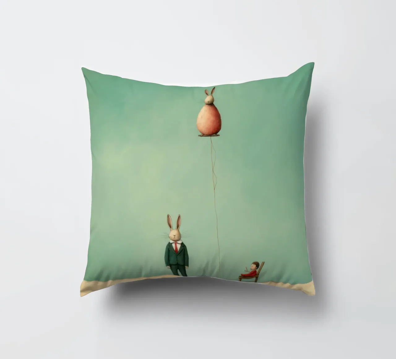 Coniglio minimo 3 cuscino da Minimal Animal Art