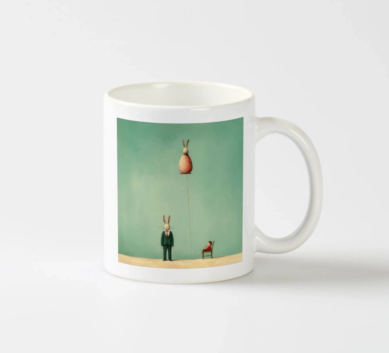 Coniglio minimo 3 tazza in ceramica da Minimal Animal Art