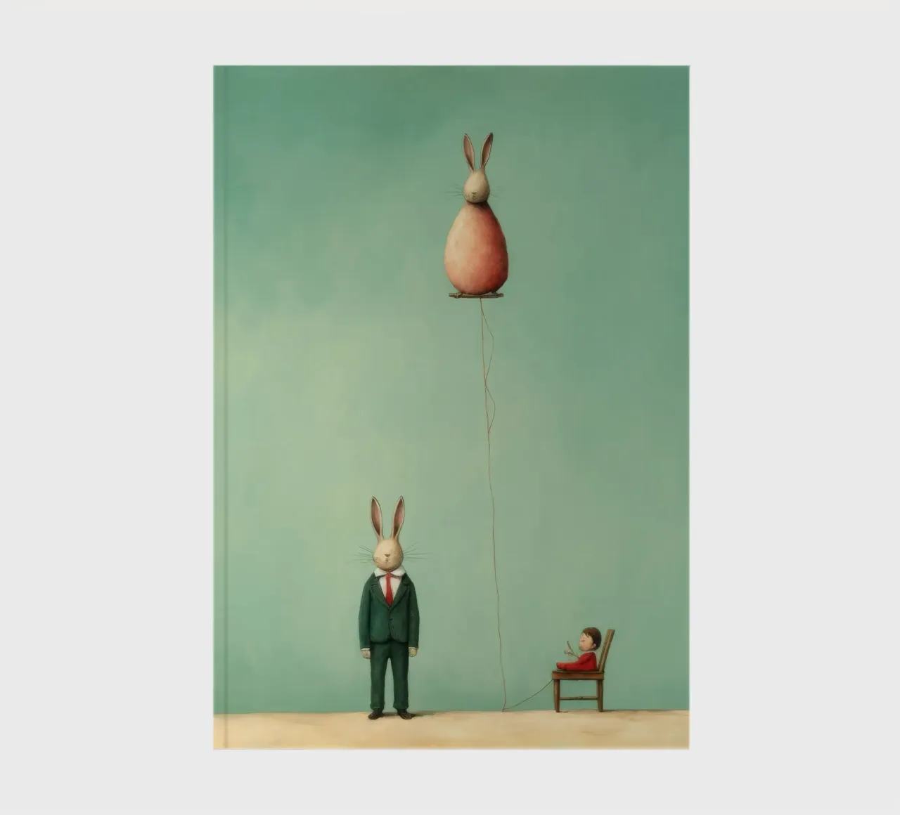 Minimal Rabbit 3 notebook by Minimal Animal Art